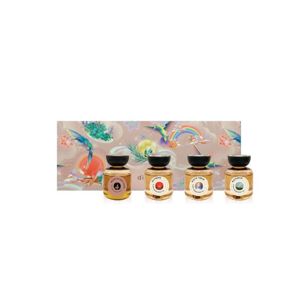 Phenomenon of Happiness Set Massage Oil 50 ml. (Queen, Snowdrop, Sunrise, Rainbow)